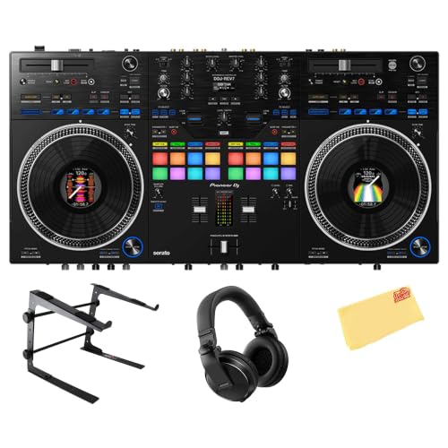 Pioneer DJ DDJ-REV7 Scratch-Style 2-Channel Professional DJ Controller w/ Laptop Stand