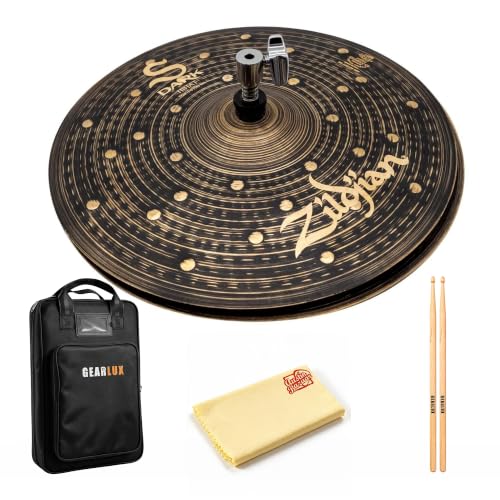 Zildjian SD14HPR 14" S Dark Hi-Hats Cymbals - Pair w/ Drumstick Bag