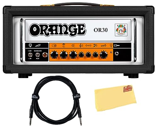 Orange OR30 Guitar Amplifier Head - Black w/ Instrument Cable