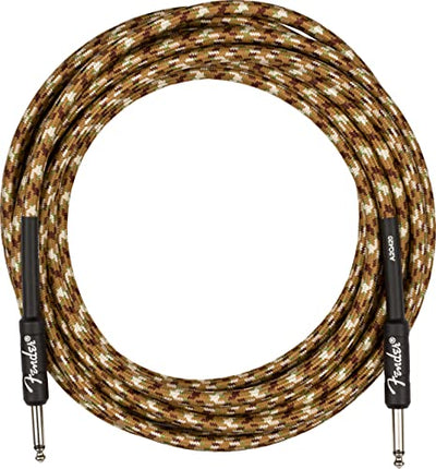 Fender 18.6-Foot Professional Tweed Instrument Cable, Straight-Straight, Desert Camo - 1 Pack