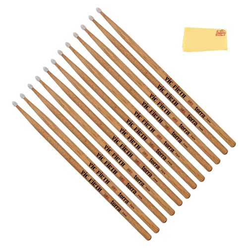 Vic Firth American Classic 7A Terra Series Nylon Tip Drumsticks - 6 Pack