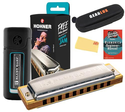 Hohner 532 Blues Harp MS Harmonica - Key of F w/ Instructional Manual