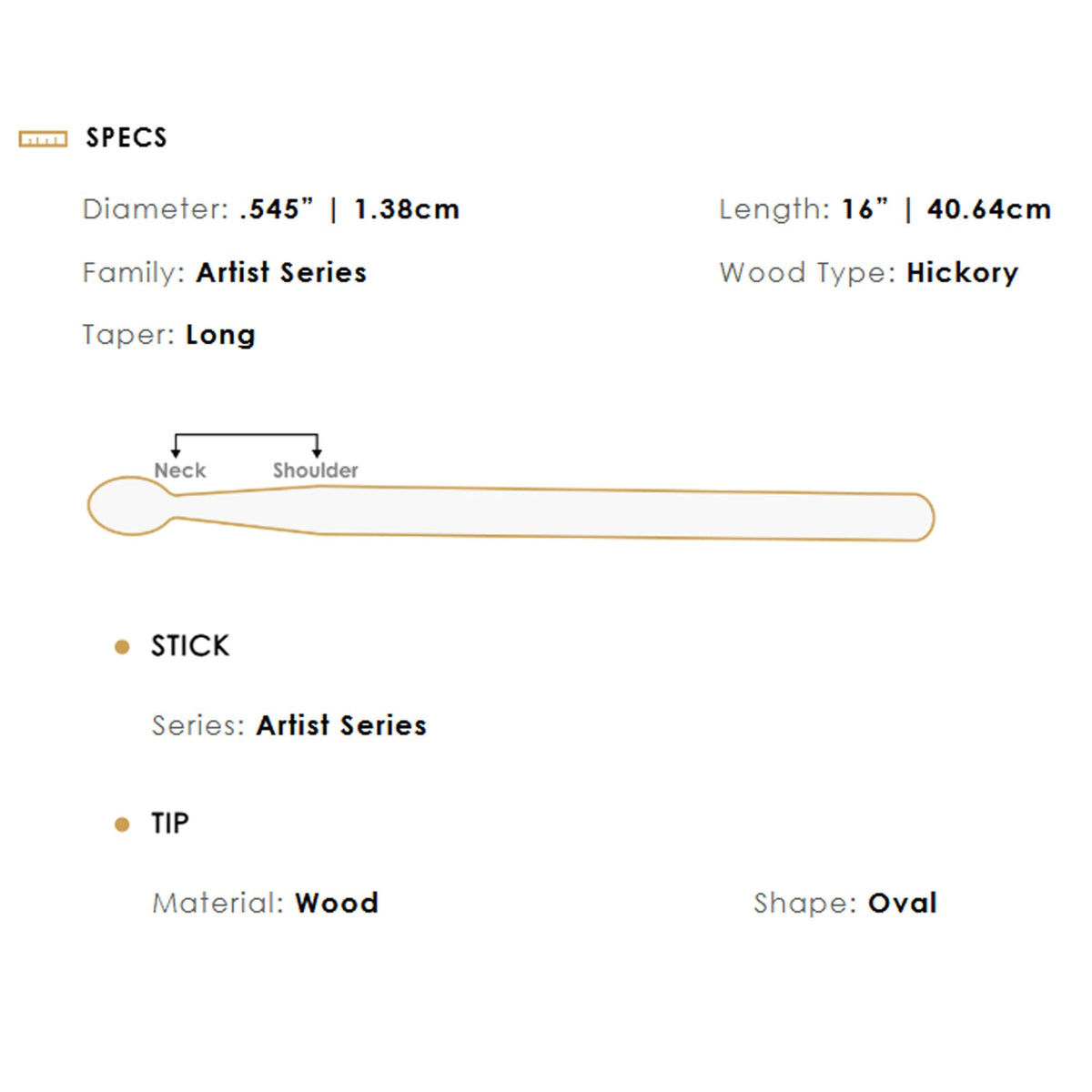 Zildjian ZASRS Ringo Starr Artist Series Drumsticks - 3 Pack