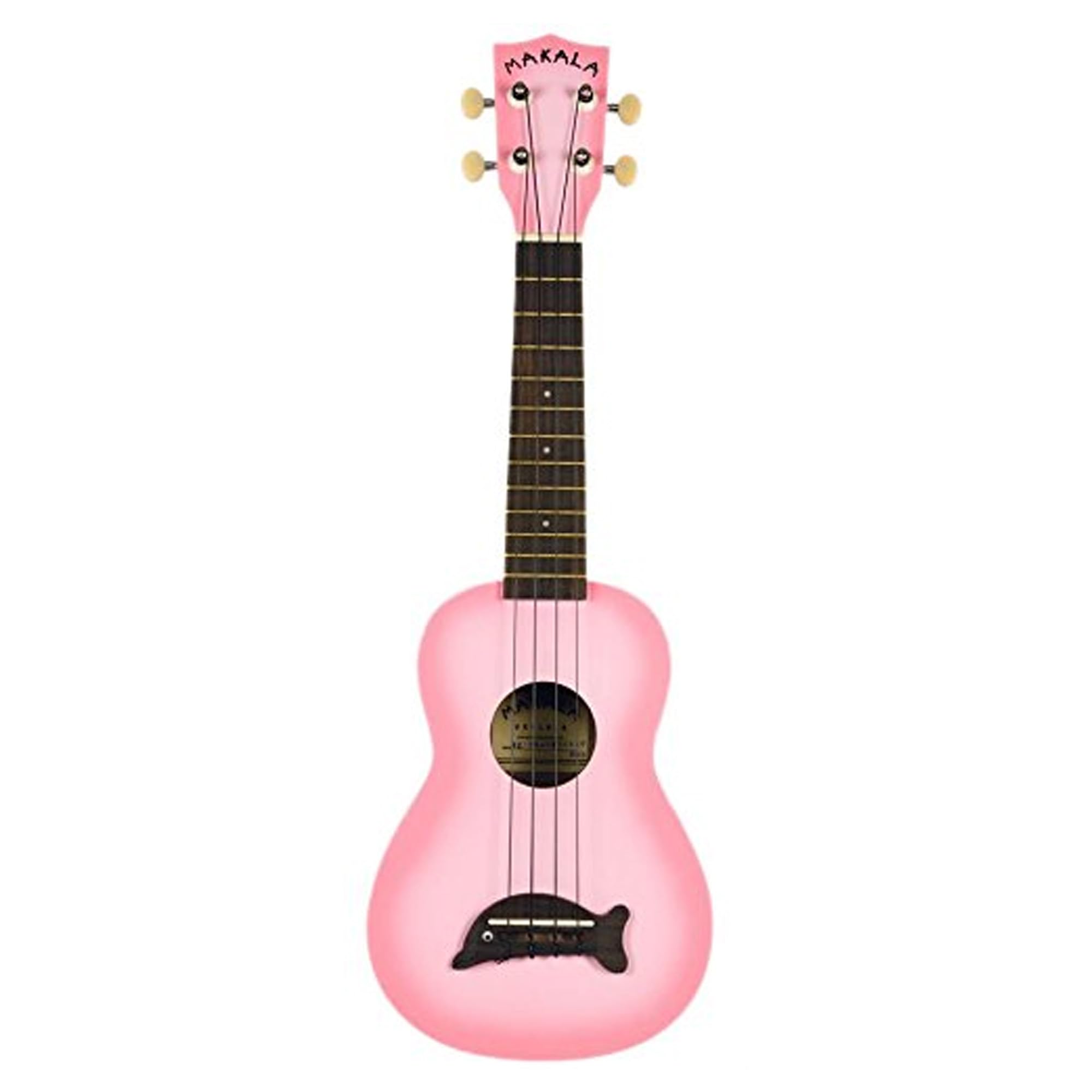 Kala MK-SD-PKBURST Makala Dolphin Soprano Ukulele - Pink Burst w/ Gig Bag