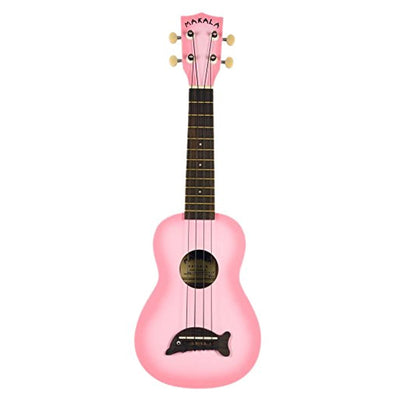 Kala MK-SD-PKBURST Makala Dolphin Soprano Ukulele - Pink Burst w/ Gig Bag
