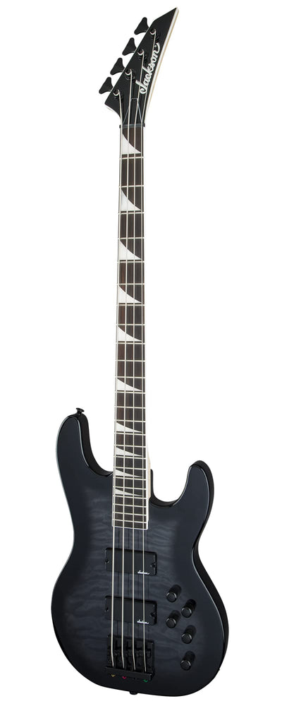 Jackson JS Series Concert Bass JS3Q Bass Guitar - Transparent Black Burst w/ Instrument Cable