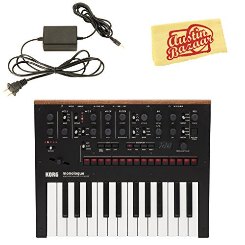 Korg Monologue Monophonic Analog Synthesizer - Black w/ Power Supply