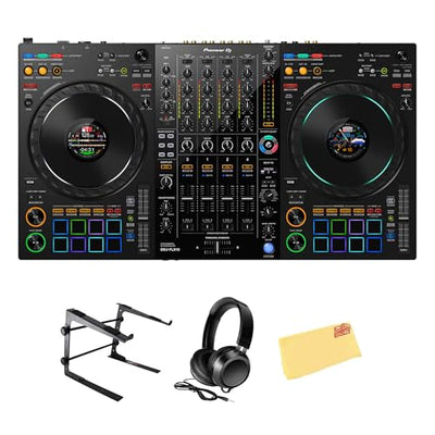 Pioneer DJ DDJ-FLX10 4-Channel Professional DJ Controller - Black w/ Laptop Stand