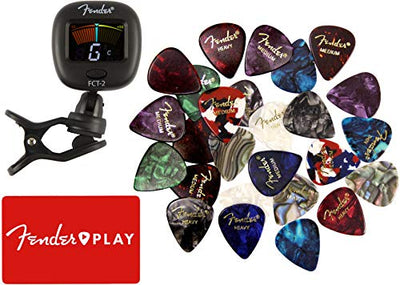 Fender FCT-2 Clip-On Tuner w/ Picks