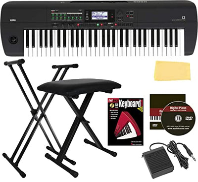 Korg i3 Music Workstation - Matte Black w/ Adjustable Stand