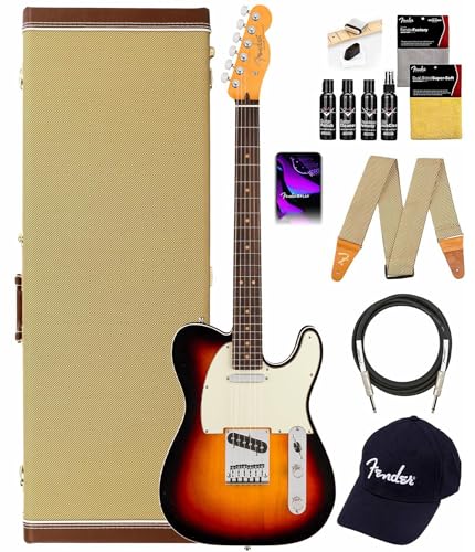 Fender American Ultra Luxe Vintage '60s Telecaster Custom - 3-Color Sunburst w/ Instrument Cable
