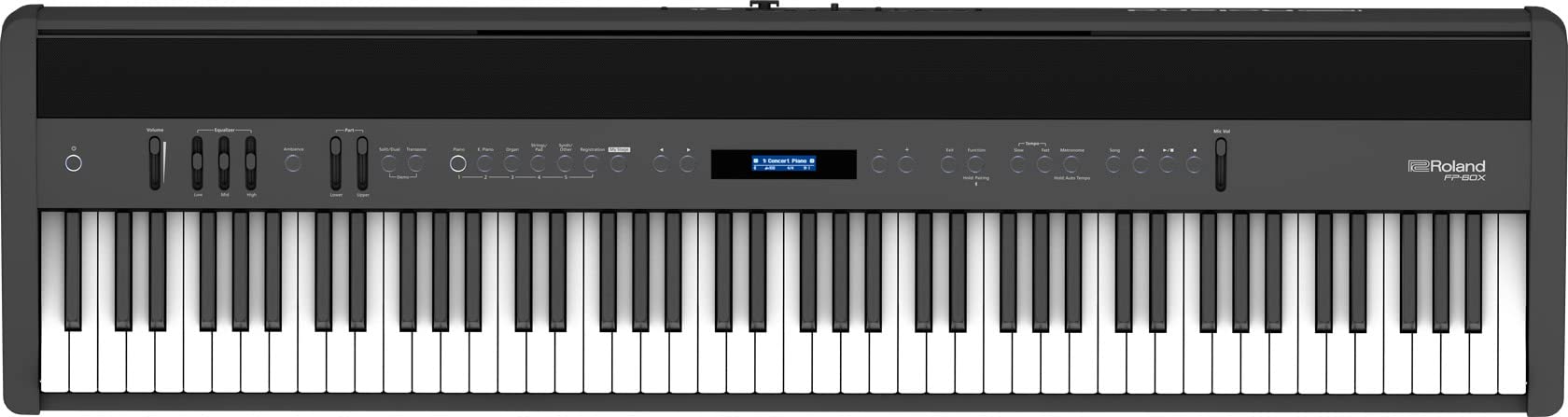 Roland FP-60X Digital Piano - Black w/ Adjustable Stand