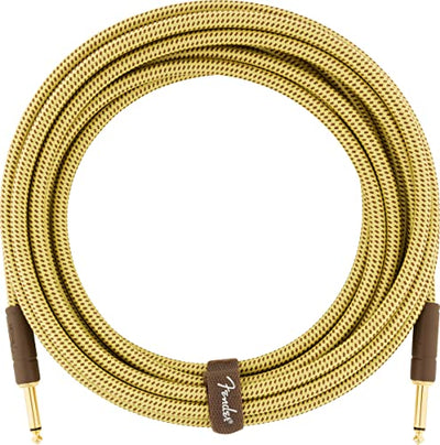 Fender 18.6-Foot Deluxe Instrument Cable, Straight-Straight, Tweed - 1 Pack