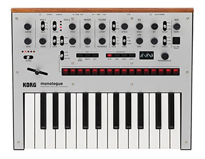 Korg Monologue Monophonic Analog Synthesizer - Silver w/ Power Supply