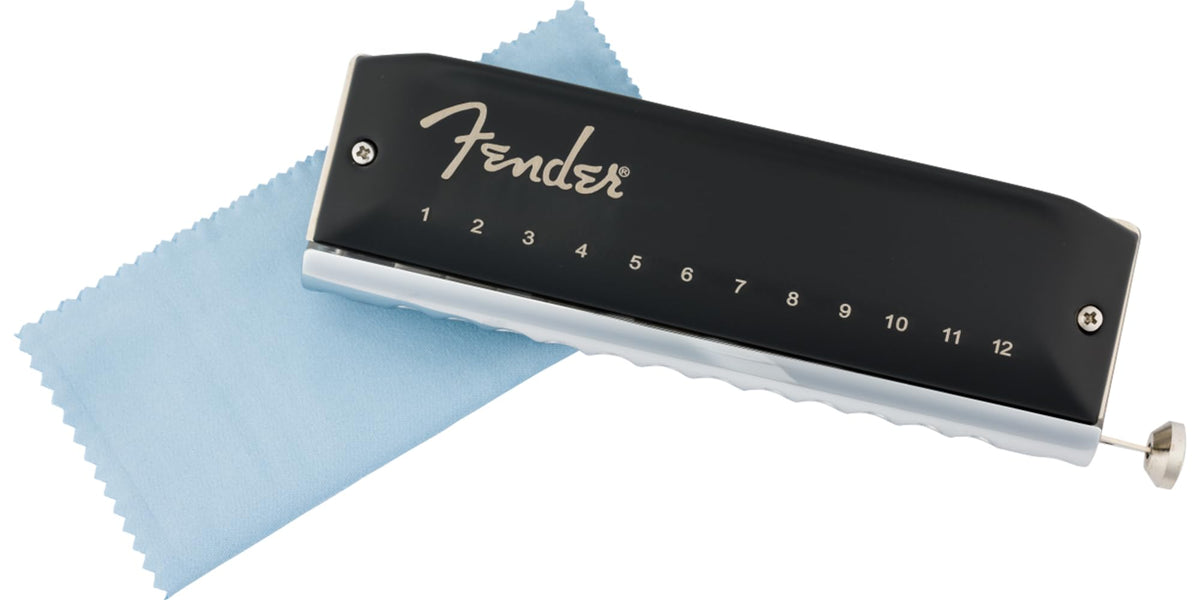 Fender Groove Pro Chromatic 12-Hole Harmonica - Key of C w/ Austin Bazaar Instructional Manual