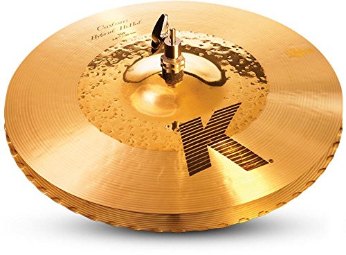 Zildjian K1225 14 1/4" K Custom Hybrid Hi-Hat Cymbal - Top