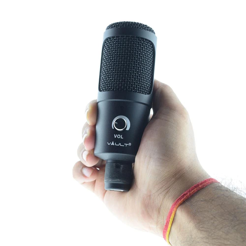 Vault U750 USB Condenser Podcast Microphone with Tripod Stand