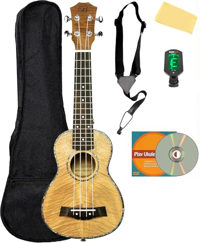 Barcelona Oguman Wood Soprano Ukulele w/ Gig Bag