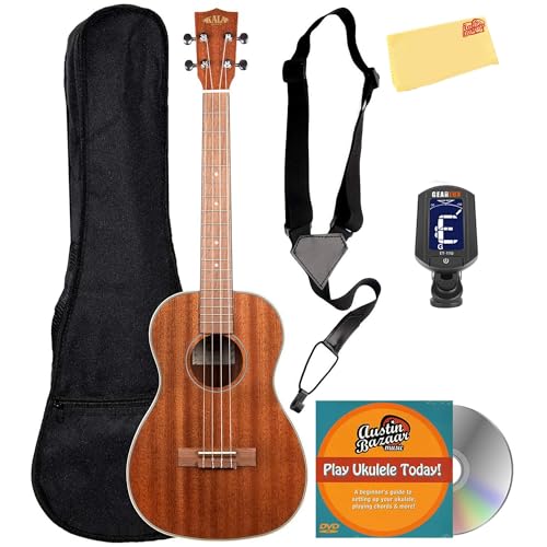 Kala KA-BG Gloss Mahogany Baritone Ukulele - Natural w/ Gig Bag