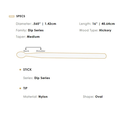 Zildjian 5A Nylon Black DIP Drumsticks - 12 Pack