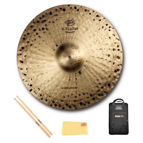 Zildjian K1010 20" K Constantinople Special Selection Cymbals, Medium Heavy - Pair w/ Drumstick Bag