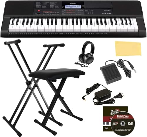 Casio CT-X700 61-Key Keyboard w/ Adjustable Stand – Austin Bazaar