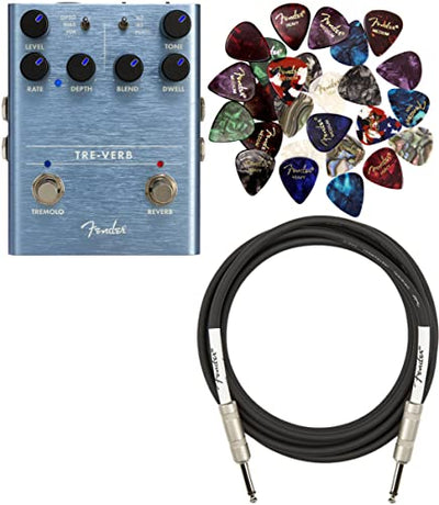 Fender Tre-Verb Digital Reverb-Tremolo Pedal w/ Instrument Cable