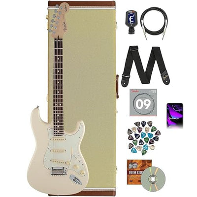 Fender Jeff Beck Stratocaster - Olympic White w/ Tweed Hard Case
