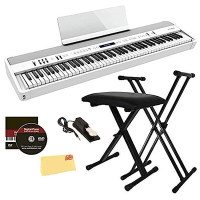 Roland FP-90X 88-Key Digital Piano - White w/ Adjustable Stand