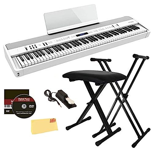 Roland FP-90X 88-Key Digital Piano - White w/ Adjustable Stand