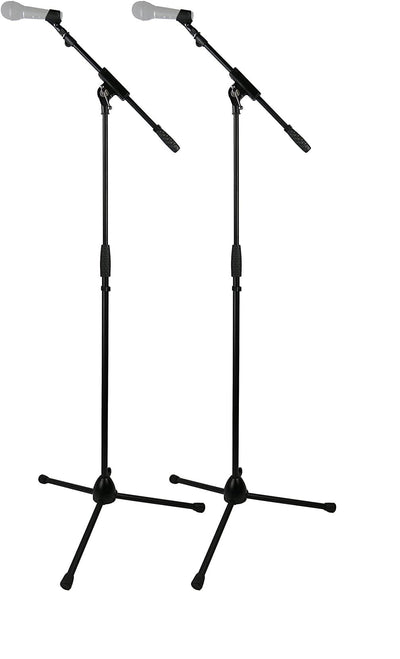 Gearlux Tripod Boom Microphone Stand with Tripod Base, Adjustable Height - 2 Pack