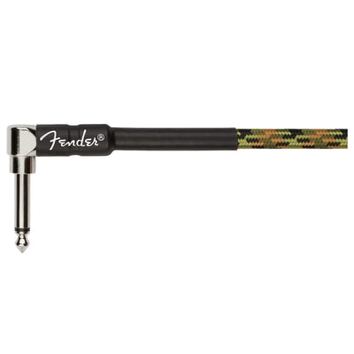 Fender 18.6-Foot Professional Instrument Cable, Straight-Angled, Woodland Camo - 2 Pack