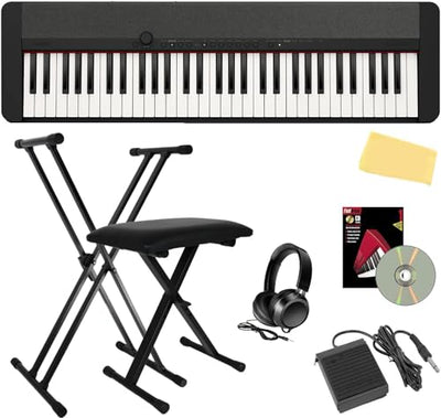Casio CT-S1 Casiotone 61-Key Keyboard - Black w/ Adjustable Stand