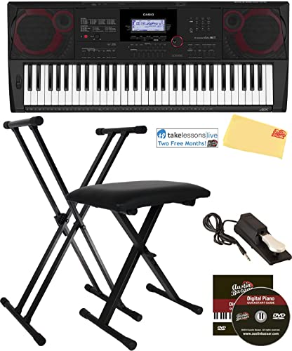Casio CT-X3000 61-Key Portable Arranger Keyboard w/ Adjustable Stand