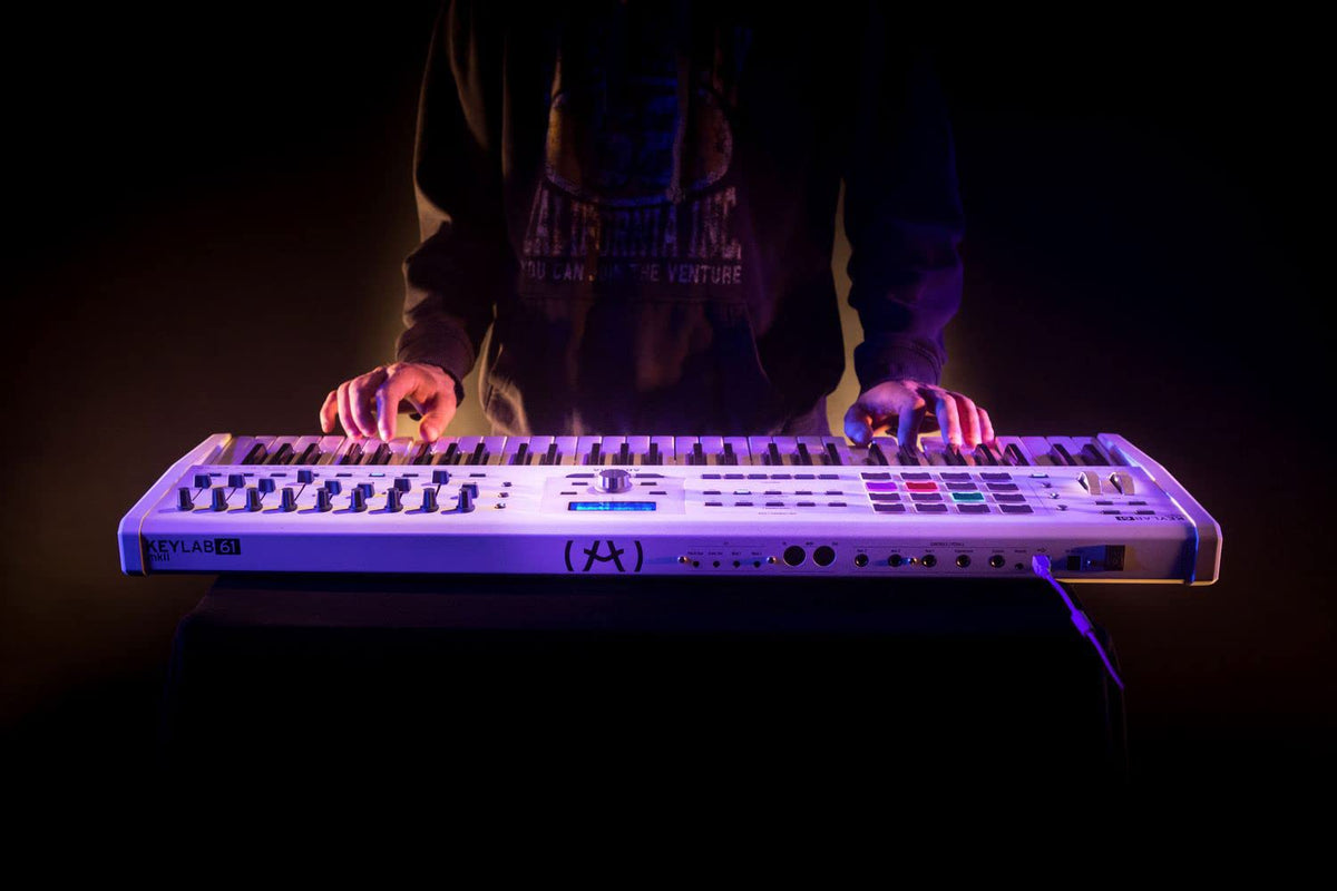 Arturia KeyLab 49 MkII Keyboard Controller - White w/ Headphones
