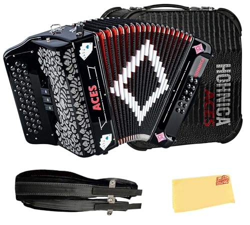 Hohner Hohnica Aces II 34-Button Accordion with 3 Registers - GCF w/ Gig Bag