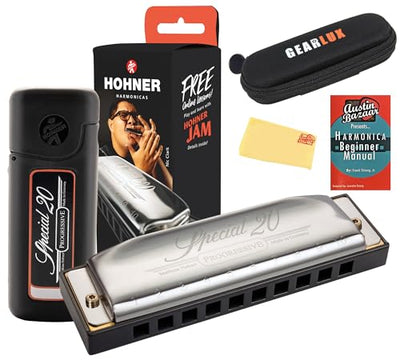 Hohner Special 20 Harmonica - Key of A w/ Instructional Manual
