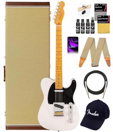 Fender American Ultra Luxe Vintage '50s Telecaster - White Blonde w/ Instrument Cable