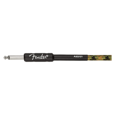 Fender 18.6-Foot Professional Instrument Cable, Straight-Angled, Woodland Camo - 2 Pack