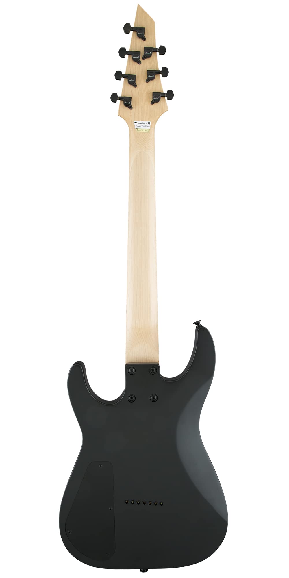 Jackson JS Series Dinky Arch Top JS22-7 DKA HT Electric Guitar - Satin Black w/ Instrument Cable