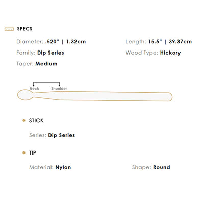 Zildjian 7A DIP Nylon Tip Drumsticks - 12 Pack