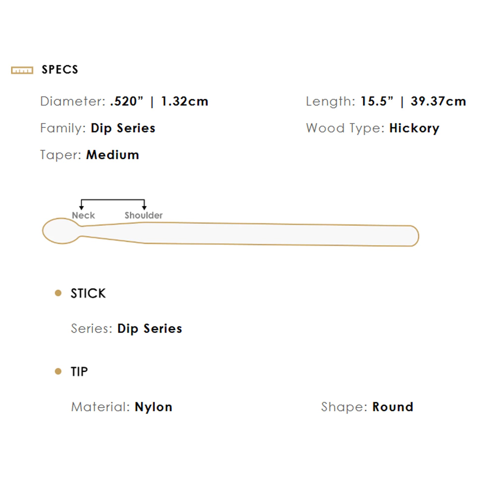 Zildjian 7A DIP Nylon Tip Drumsticks - 6 Pack