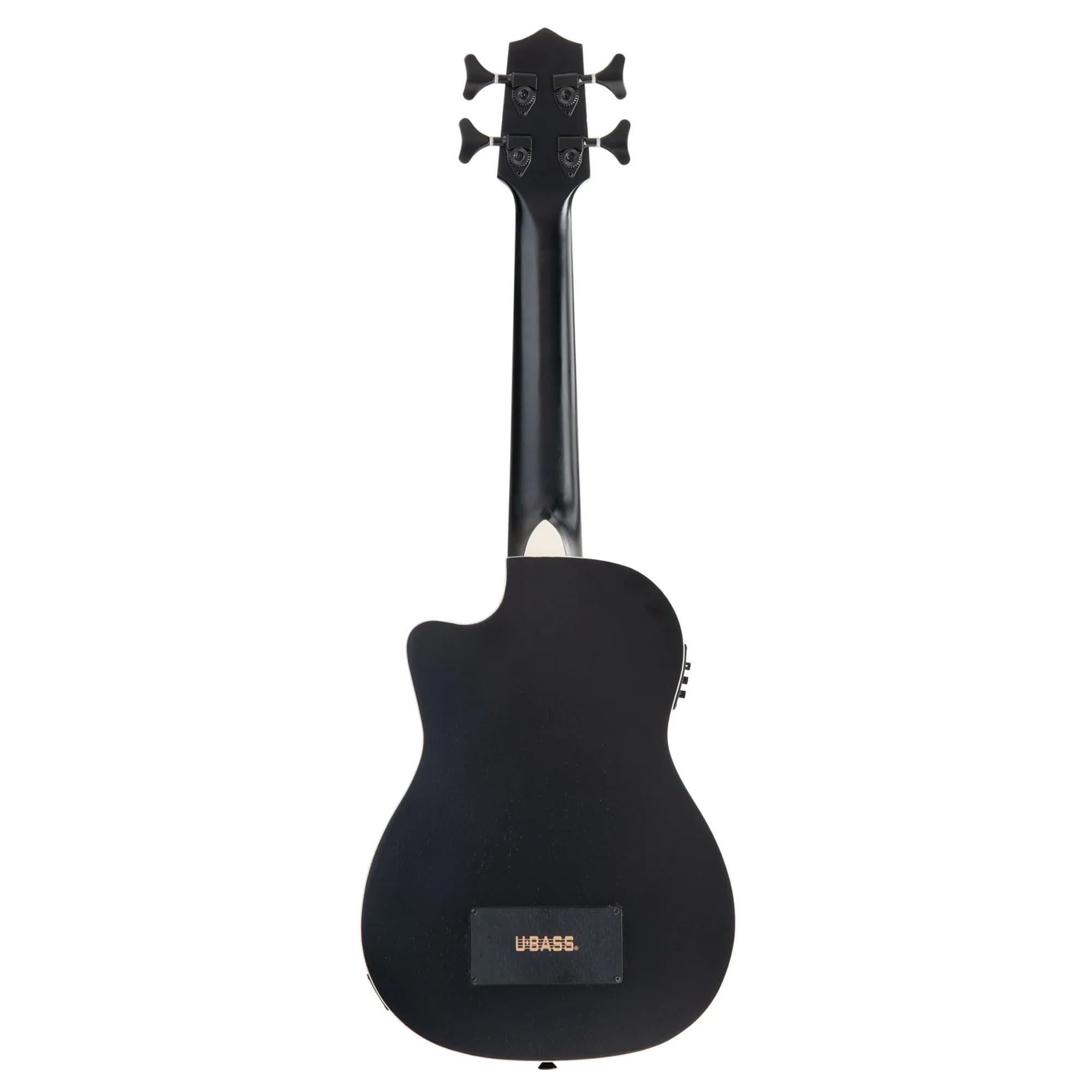 Kala UBASS-JYMN-BK-FS Black Journeyman Mahogany Fretted Acoustic-Electric U-Bass