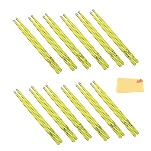 Zildjian 5A Acorn Neon Yellow Drumsticks - 12 Pack