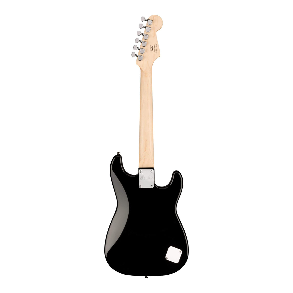 Fender Squier 3/4-Size Kids Mini Strat Electric Guitar, Left Handed - Black w/ Amplifier