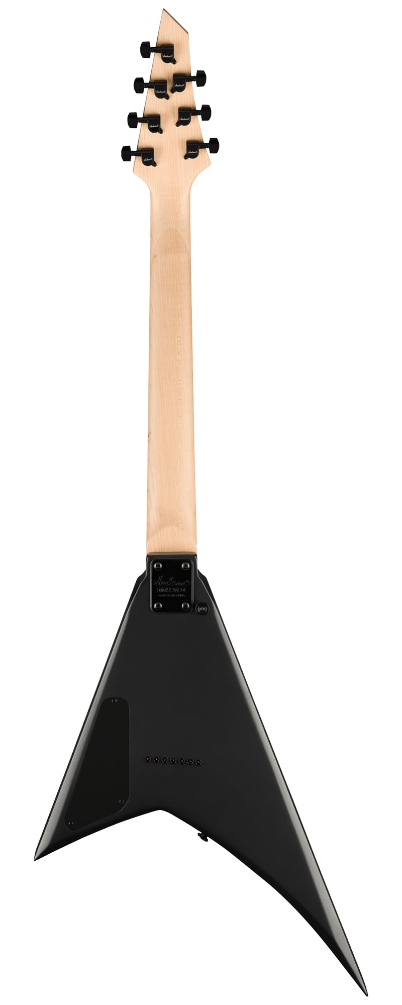 Jackson JS Series Rhoads JS22-7 RR HT 7-String Electric Guitar - Satin Black w/ Instrument Cable
