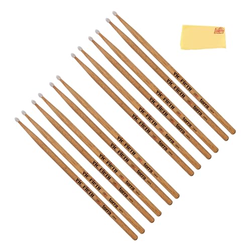 Vic Firth American Classic 5B Terra Nylon Tip Drumsticks - 6 Pack