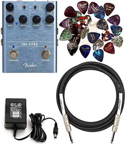 Fender Tre-Verb Digital Reverb-Tremolo Pedal w/ Power Supply