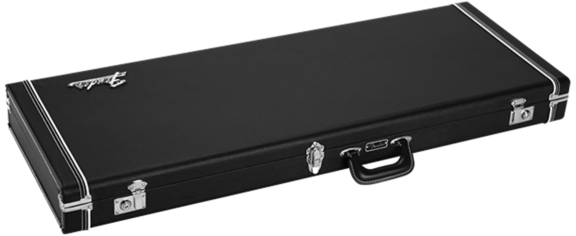 Fender Classic Series Wood Case for Jazzmaster/Jaguar - Black w/ Guitar Strap