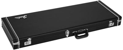 Fender Classic Series Wood Case for Jazzmaster/Jaguar - Black w/ Guitar Strap